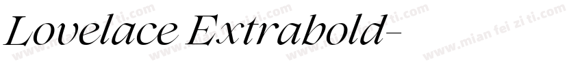 Lovelace Extrabold字体转换